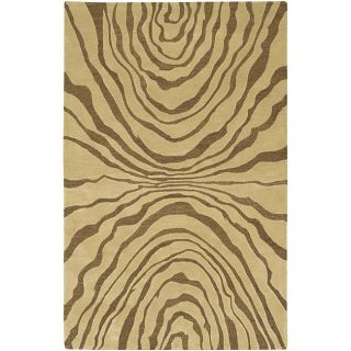 Hand tufted Contemporary Beige Spirit New Zealand Wool Abstract Rug (5