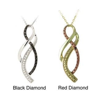DB Designs Sterling Silver Black Diamond or Yellow Gold over SIlver
