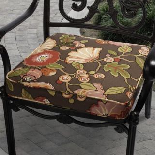 Kate Brown Floral Outdoor Cushion with P. Kaufmann Fabric