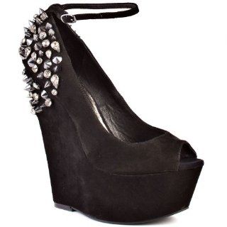 Womens Shoe Nevada   Black Suede by ZiGiny Shoes