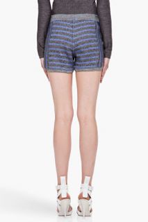 T By Alexander Wang Striped French Terry Sweatshorts for women