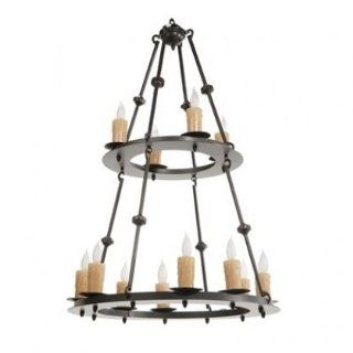 904 245 IVO Nova Chandelier 12 Light With Ivory Candle