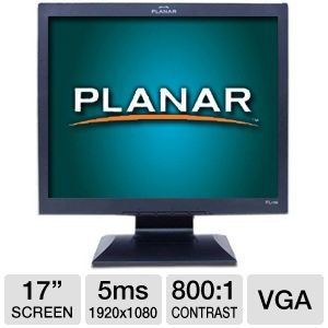 Planar PL1700 17 Inch LCD Monitor with Thin Bezel (Black