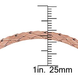 14k Pink Gold Braided Bangle Bracelet