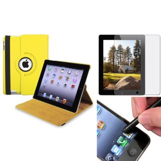 Yellow Case/ Anti glare Screen Protector/ Stylus for Apple® iPad 3
