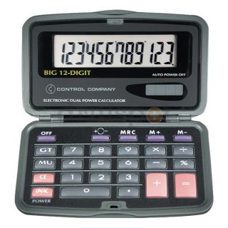 Control Company 6029 Calculator, Portable, 2 1/2 In