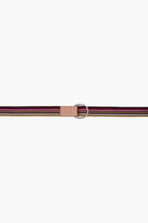 Paul Smith  Multicolor Striped Woven Belt for men