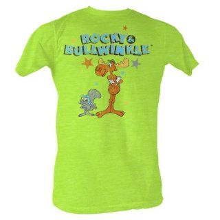 Rocky And Bullwinkle   Mens Rocky And Bullwinkle T Shirt In Neon Mint