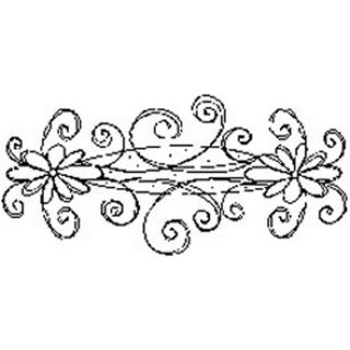 Magenta Floral Flourish Cling Stamps Today $7.99