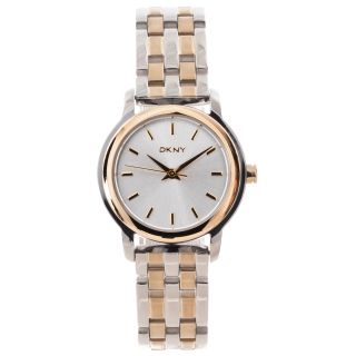 DKNY Womens Two tone Classic Silver Dial Watch Today $104.99