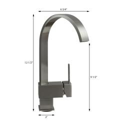 Dyconn 12.5 inch Contemporary Kitchen Brushed Nickel Faucet
