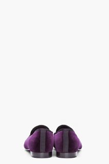 Marc Jacobs Purple Velvet Loafers for women