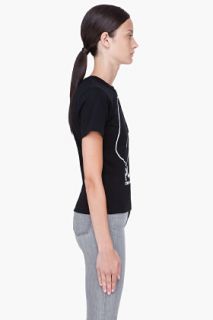 Comme Des Garçons Play  Black White Print T shirt for women