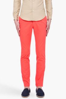 CARVEN Coral Red Chinos for men