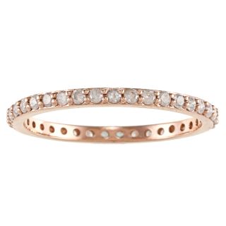 Beverly Hills Charm 10k Rose gold 1/5ct TDW Diamond Eternity Stackable