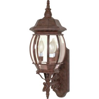 Central Park 3 Light Old Bronze With Clear Beveled Panels Wall Lantern