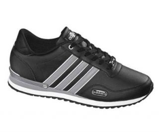 Adidas Jogger Plus   Schwarz Leder Schuhe EU 45 1/3 UK 10.5 