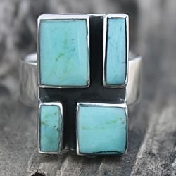Sterling Silver Cobbled Kidman Ring (Mexico)