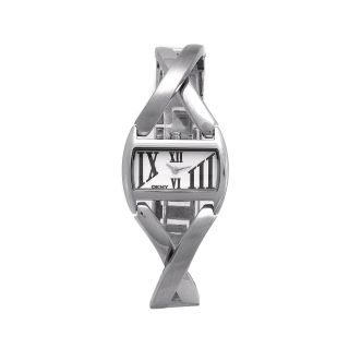 DKNY Womens Fashion Large Roman Numeral Stainless Steel Watch