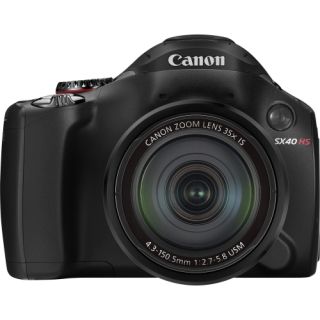 Canon PowerShot SX40 HS 12.1 Megapixel Bridge Camera   Black