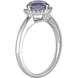 Miadora 10k Gold Amethyst and Diamond Accent Ring
