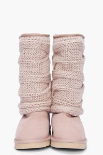 mou Taupe Bandeau Cuff Boots for women