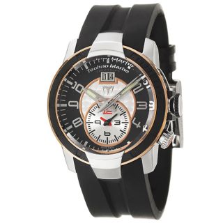 TechnoMarine Mens UF6 Stainless and Rose Gold Quartz Rubber Watch