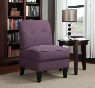 Portfolio Engle Amethyst Purple Linen Armless Chair