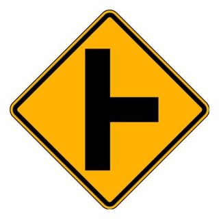 Lyle W2 2 24HA Traffic Sign, 24 x 24In, BK/YEL, SYM, MUTCD