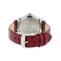 Anne Klein Red Leather Strap Watch