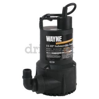 Wayne Water Systems RUP160 1/6 HP Oil Free Submersible Continuous Duty Utility Pump