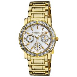 Akribos XXIV Womens Crystal Multifunction Bracelet Watch MSRP $495