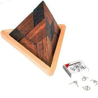 Klötzchen Pyramide, SG schwer + Zauberketten Minipuzzle Art 557