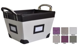 Small Decorative Canvas Storage Basket with At a glance Label Holders