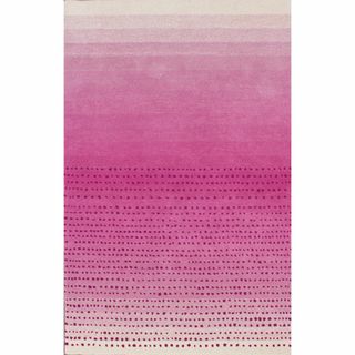 Handmade Ombre Pink Wool Rug (5 x 8)