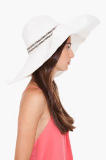 Chloe White Maxi Paper Hat for women