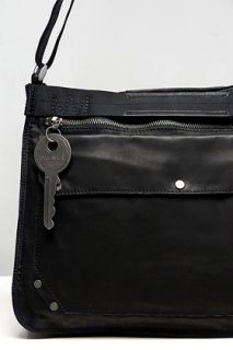 Diesel Euphoria Black Leather Side Bag for men