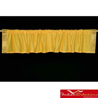 Yellow Sari Fabric Decorative Valances (India) (Pack of 2)