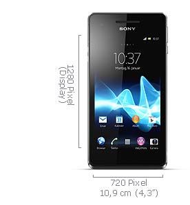 Sony Xperia V Smartphone 4,3 Zoll schwarz Elektronik