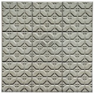 SomerTile 4x4 in Mercury Metal Hexagon Porcelain Dcor Tile (Pack of 9