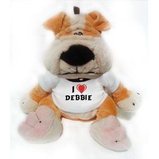 Plüscher Hund Butch mit Ich Liebe Debbie Spielzeug