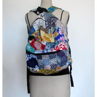 Recycled Cotton and Denim Floral Backpack (Nepal)