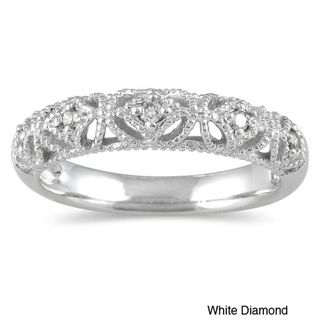 10k White Gold Womens 1/10ct TDW Diamond Ring (I J, I1 I2