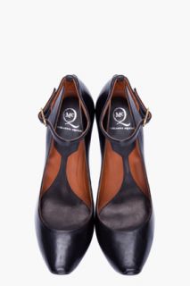 McQ Alexander McQueen Black Leather Burlesque Heels for women