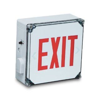 EXIT sign White Case/Housing RED letters Battery backup