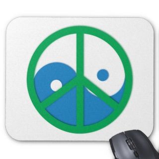 Yin Yang mit Friedenszeichen Mousepads